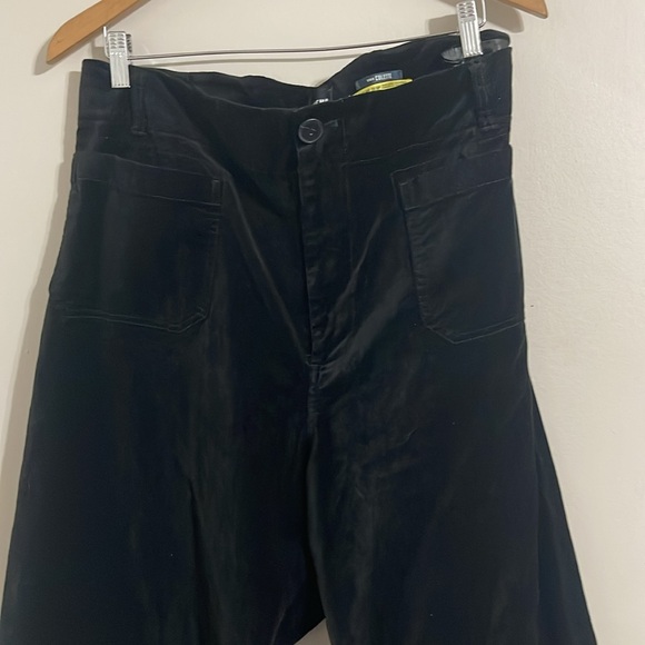 anthropologie Maeve the Colette  black velvet  Wide-Leg 24w - Picture 9 of 9